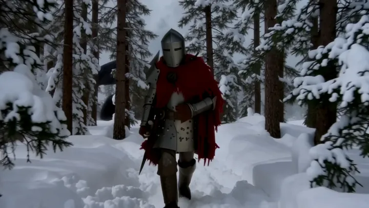 Runway Gen-4.5 output: Knight and dragon reveal