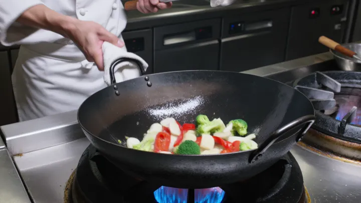 Kling 3.0 output: Chef with a flaming wok